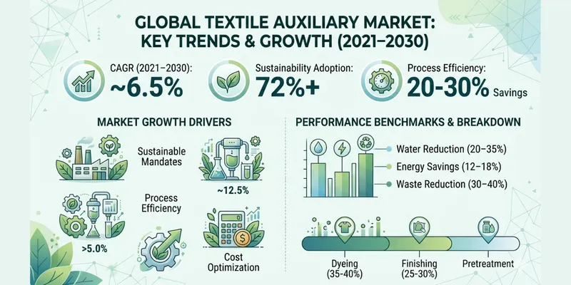 Textile Auxiliary Market 2026: 6.4% CAGR, $33.9B Valuation & Key Growth Metrics